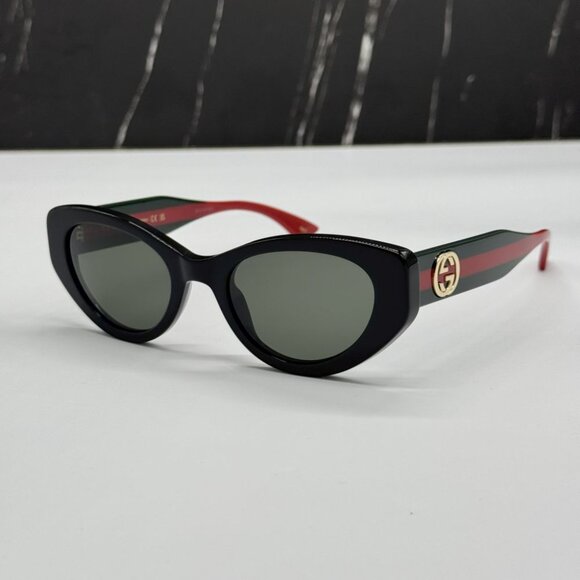 NEW GG1862S 001 GUCCI CAT EYE BLACK WOMEN GUCCI SUNGLASSES - Picture 1 of 11